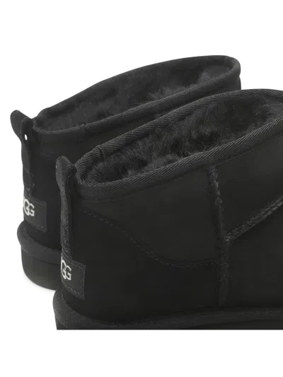 Ugg Classic Ultra Mini Sheepskin Ankle Boots 7-10 Yea In Black