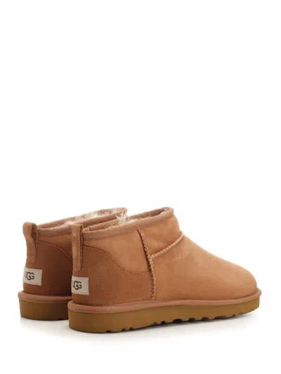 Ugg ® Classic Ultra Mini Shaggy Water Resistant Boot In Brown
