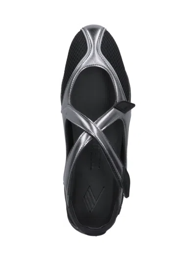 Attico Ballerina Flat Floor 01 Black In Black