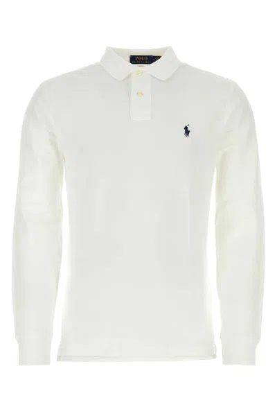 Polo Ralph Lauren White Cotton Polo Custom Slim-fit In Neutral