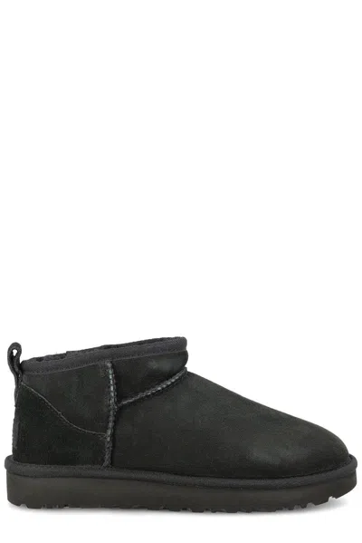 Ugg Classic Ultra Mini Suede Boots For Woman In Black