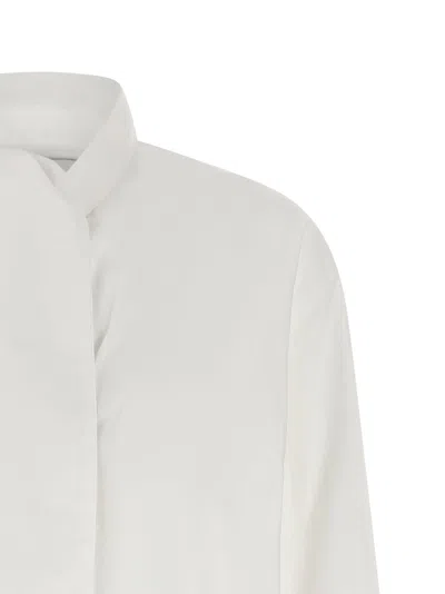 Nude Lavallire Collar Shirt In White