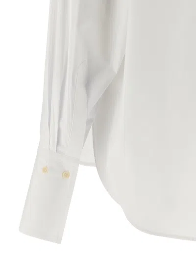 Nude Lavallire Collar Shirt In White