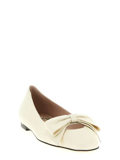 Valentino Leather Ballerinas Featuring Bow Detail In Yellow