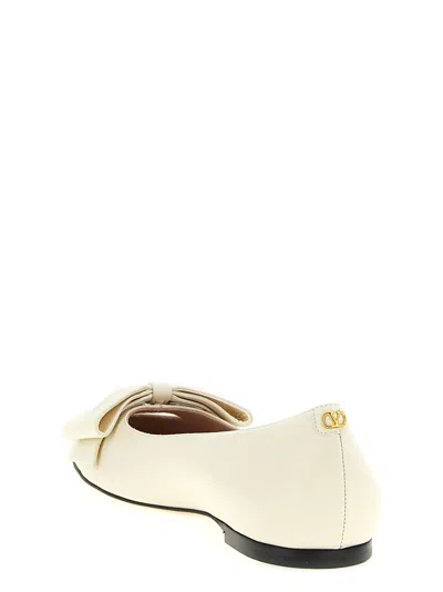 Valentino Leather Ballerinas Featuring Bow Detail In Yellow