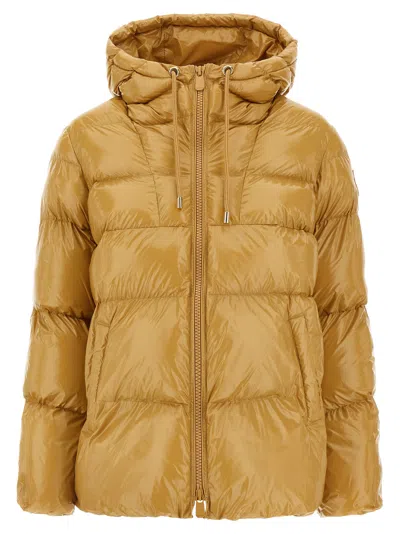 Pinko Nylon Padded Down Jacket In Yellow