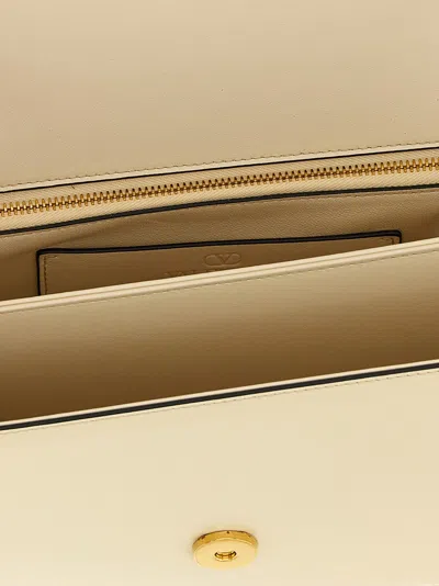 Valentino Garavani  Garavani Vain Bag With Handle In Shiny Calfskin Woman Butter Uni In Neutral