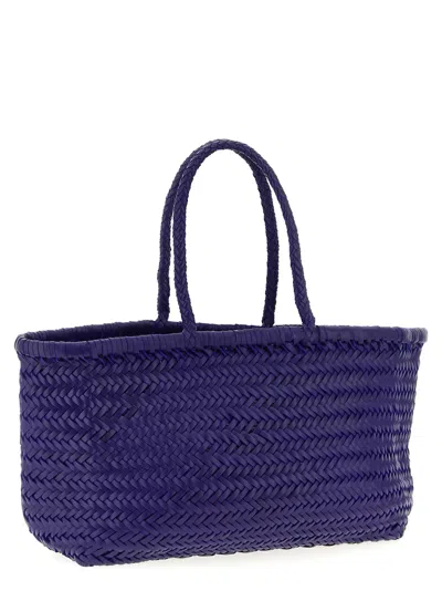 Dragon Diffusion Large Bamboo Triple Jump Chevron-weave Shoulder Bag In Purple