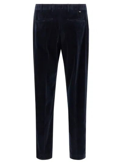 Pt Torino Pleat-front Corduroy Trousers In Blue