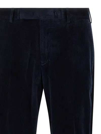 Pt Torino Pleat-front Corduroy Trousers In Blue