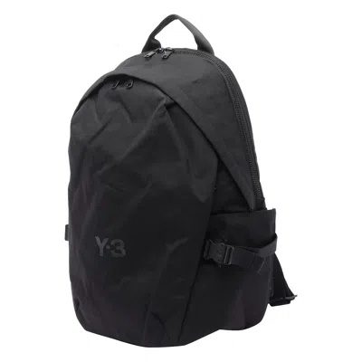 Y-3 Functional Cordura Backpack With Embossed Logo And Adjustable Features In Black