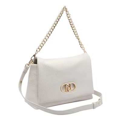 Liu •jo Textured Chain Strap Shoulder Bag In White
