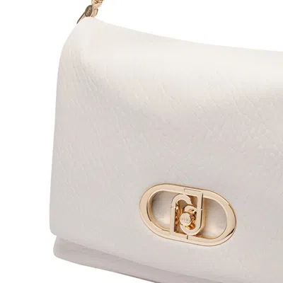 Liu •jo Textured Chain Strap Shoulder Bag In White