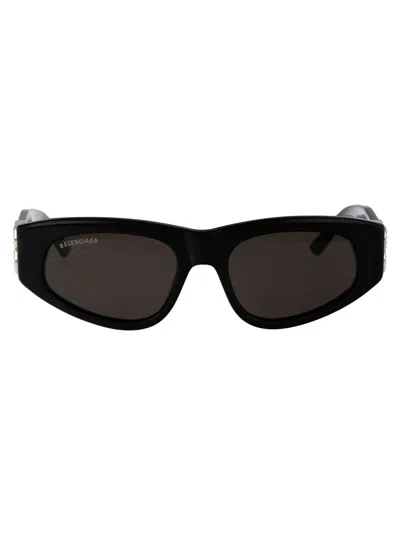Balenciaga Eyewear Rectangular Frame Sunglasses In Black