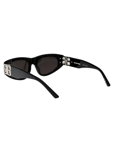 Balenciaga Eyewear Rectangular Frame Sunglasses In Black