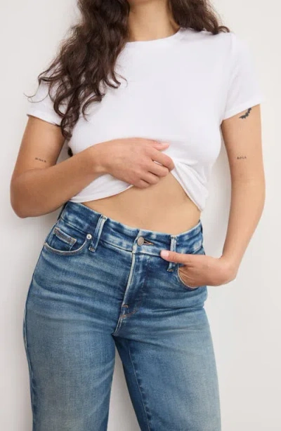 Good American Soft Tech Good Petite Palazzo Jeans In Indigo986 In Purple