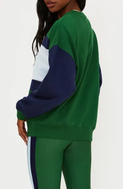 Beach Riot Devyn Oversized Crew-neck Sweatshirt In Green