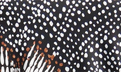 Nic + Zoe Dotty Palms Boat Neck Bianca Dress In Black Multi In Multi