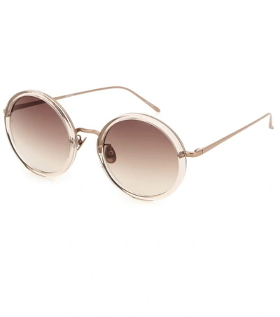 Shop Linda Farrow Round Sunglasses