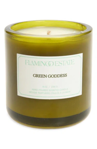 Flamingo Estate Green Goddess Candle 8 Oz. In Green