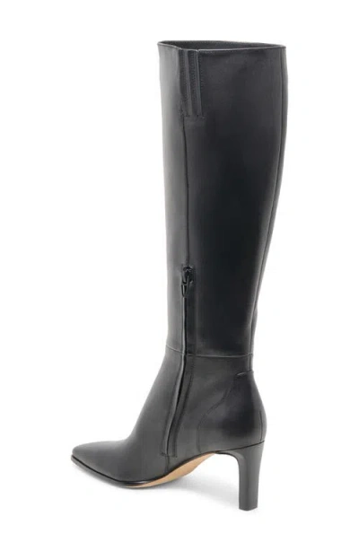 Dolce Vita Womens Emmi Pointed Toe Blade Heel Knee High Tall Dress Boots Regular Wide Calf In Black