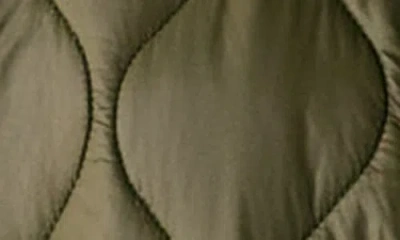 Lole The Quilted Water Repellent Nylon Shacket In Green