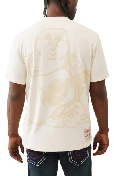 True Religion Mens Winter White Graphic-print Cotton T-shirt In White