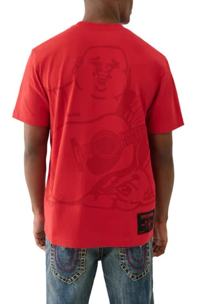 True Religion Men's Shadow Logo Short Sleeve T-shirt In Red