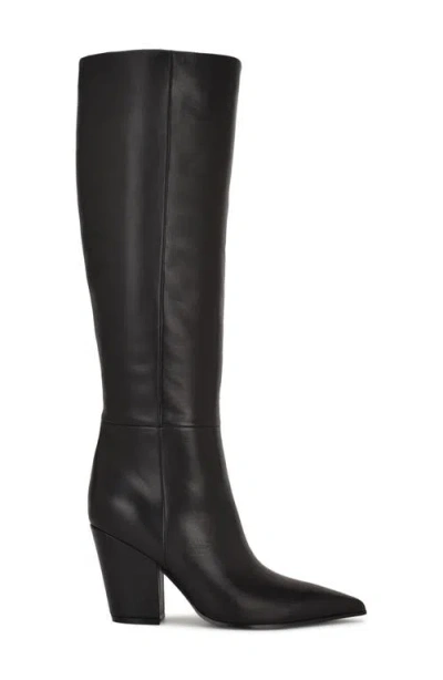 Nine West Adera Pointed Toe Knee High Boot In Black