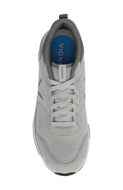 Vionic Wide Width Walk Stride Knit Sneaker In Gray