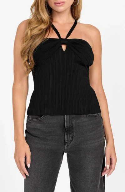 Guess Sofie Mirage Halter Sweater Tank In Black