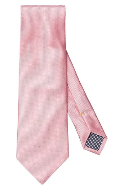 Eton Solid Silk Twill Tie In Pink