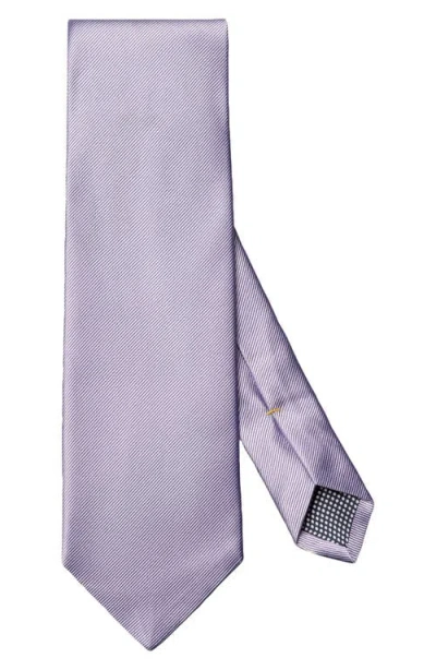 Eton Light Purple Solid Silk Twill Tie In Purple
