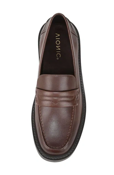 Vionic Caitlin Penny Loafer In Brown