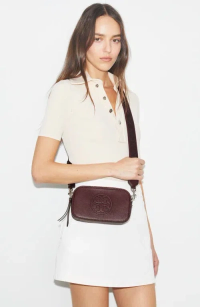 Tory Burch Miller Mini Crossbody Bag Dark Carmine In Red
