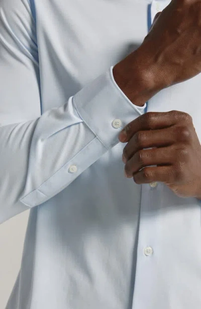 7 Diamonds Girona Solid Performance Button-up Shirt In Blue