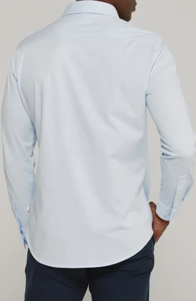 7 Diamonds Girona Solid Performance Button-up Shirt In Blue