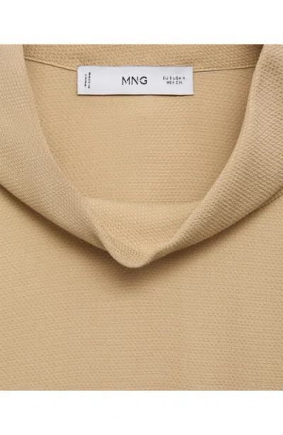 Mango Oversized Flowing Blouse Beige In Neutral