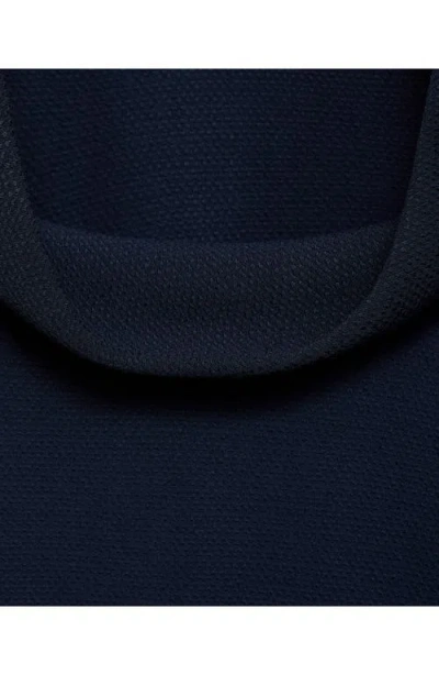 Mango Oversized Flowing Blouse Navy In Blue