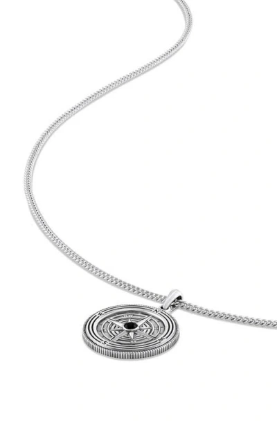 Vincero Compass Pendant Necklace In Silver