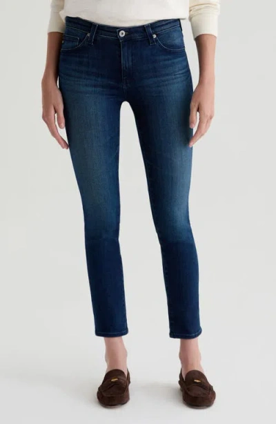 Ag Prima Low Rise Cigarette Ankle Jeans In Epilogue In Blue