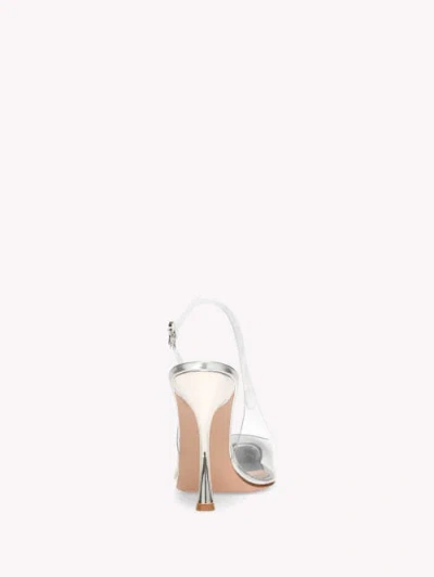Gianvito Rossi Plexi Metal Cap-toe Slingback Pumps In Neutral