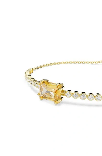 Swarovski Matrix Tennis Bracelet In Gold