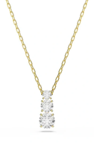 Swarovski Stilla Attract Pendant In Gold