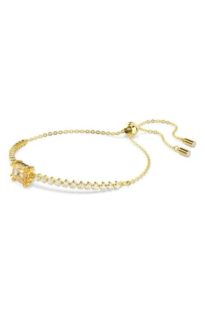 Swarovski Matrix Tennis Bracelet In Gold