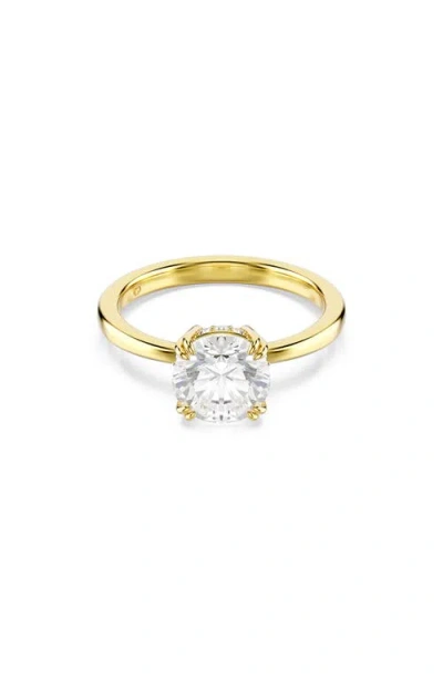 Swarovski Stilla Attract Cocktail Gold-tone Plated Ring