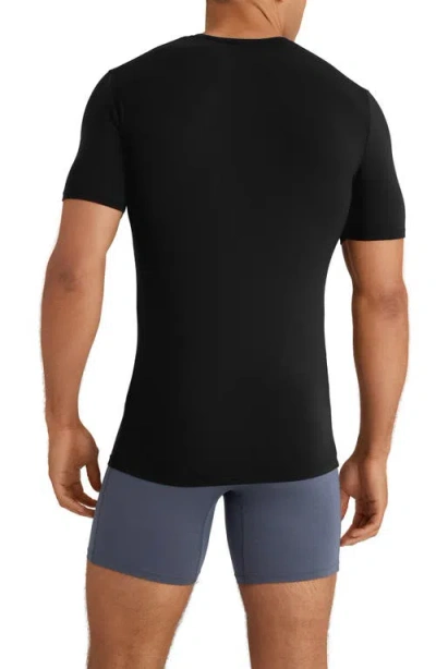 Tommy John 3pk Essential Cool Crewneck Stay-tucked Undershirt In Black