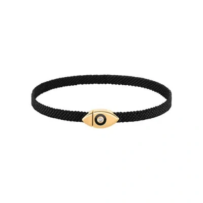 Karma And Luck Evil Eye Black String Bracelet In Black