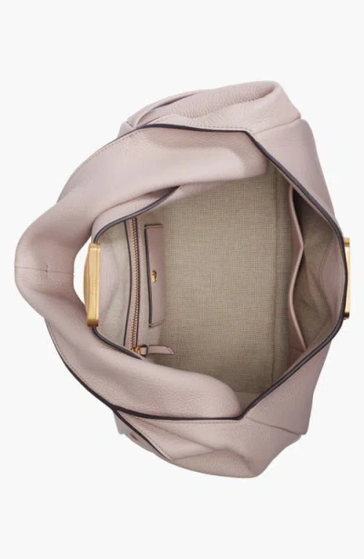 Donna Karan Amagansett Soft-rolled Leather Shoulder With Sculpted Magnet Closure In Gray