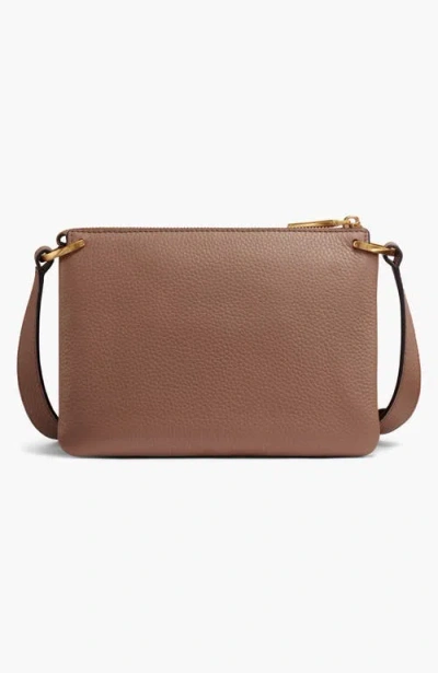 Donna Karan Glenwood Leather Shoulder With Tassel Detail In Brown